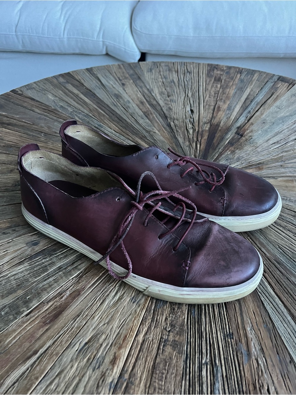 Authentic Vintage Gucci Hysteria Crest Oxblood Leather Low Sneakers Men’s 12